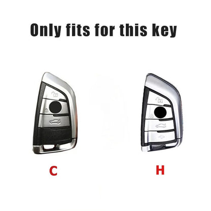 BMW Leather Car Key Case Protective Shell for BMW X1 X3 X5 X6 X7 1 3 5 6 7 Series G20 G30 G11 F15 F16 G01 G02 F48 Accessories