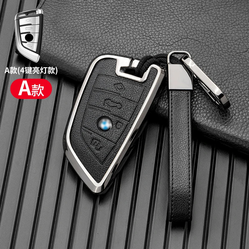 Car Key Case Cover for BMW X1 X3 X5 X6 X7 1 3 5 6 7 Series G20 G30 G11 F15 F16 G01 G02 F48 Protector Shell Accessories