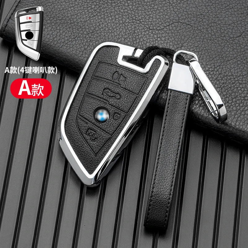 Car Key Case Cover for BMW X1 X3 X5 X6 X7 1 3 5 6 7 Series G20 G30 G11 F15 F16 G01 G02 F48 Protector Shell Accessories