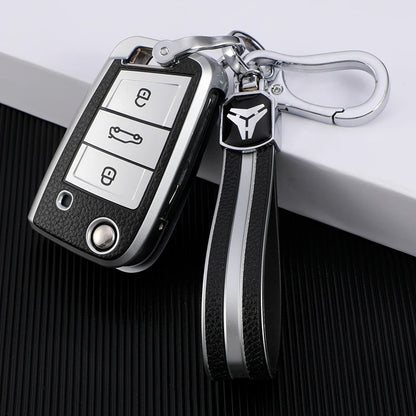 For Volkswagen VW Golf 7 MK7 Tiguan MK2 For Seat Ateca Leon FR lbiza Skoda Octavia Kodiaq Flip Key Case Cover Fob Protector