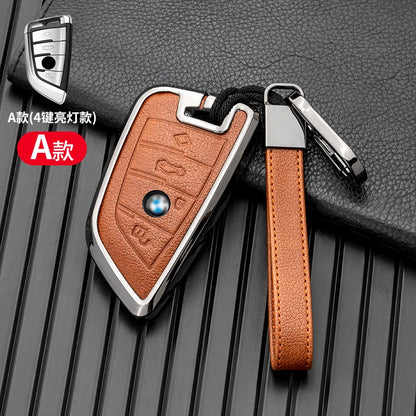 Car Key Case Cover for BMW X1 X3 X5 X6 X7 1 3 5 6 7 Series G20 G30 G11 F15 F16 G01 G02 F48 Protector Shell Accessories