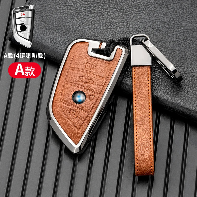 Car Key Case Cover for BMW X1 X3 X5 X6 X7 1 3 5 6 7 Series G20 G30 G11 F15 F16 G01 G02 F48 Protector Shell Accessories