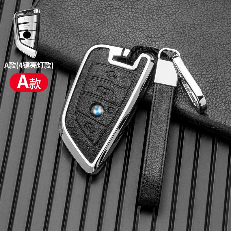 Car Key Case Cover for BMW X1 X3 X5 X6 X7 1 3 5 6 7 Series G20 G30 G11 F15 F16 G01 G02 F48 Protector Shell Accessories
