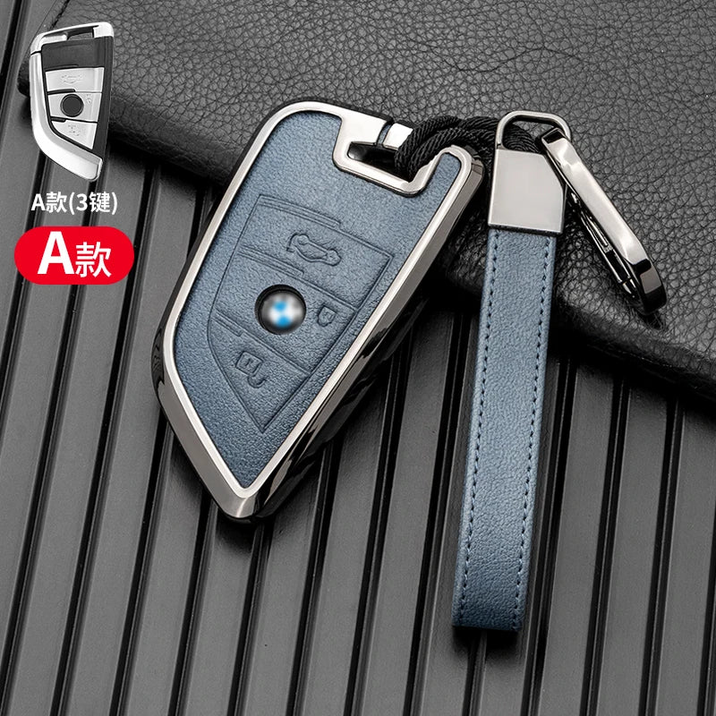 Car Key Case Cover for BMW X1 X3 X5 X6 X7 1 3 5 6 7 Series G20 G30 G11 F15 F16 G01 G02 F48 Protector Shell Accessories