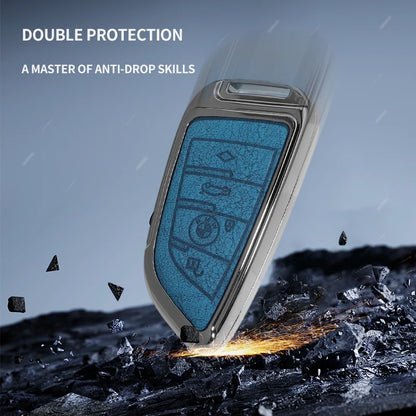 BMW Leather Car Key Case Protective Shell for BMW X1 X3 X5 X6 X7 1 3 5 6 7 Series G20 G30 G11 F15 F16 G01 G02 F48 Accessories
