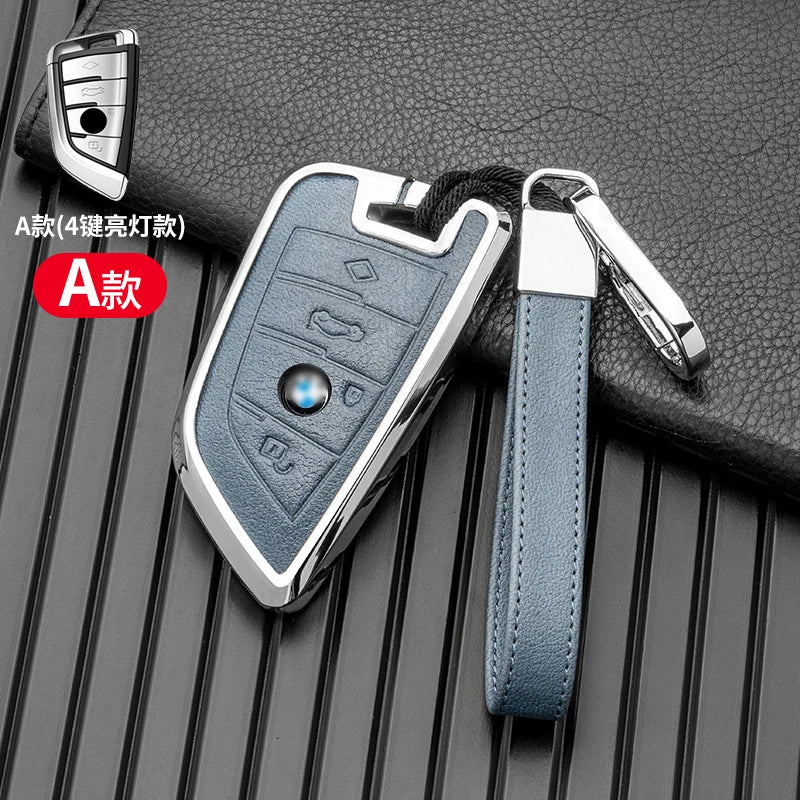 Car Key Case Cover for BMW X1 X3 X5 X6 X7 1 3 5 6 7 Series G20 G30 G11 F15 F16 G01 G02 F48 Protector Shell Accessories