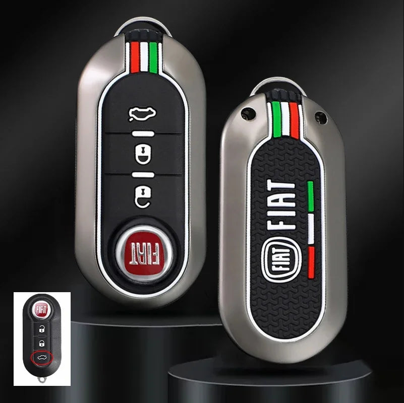 Car Remote Key Case Cover Protector Accessories Keychain Holder Shell for Fiat Ducato 500 500L Panda Grande Punto Lancia Musa