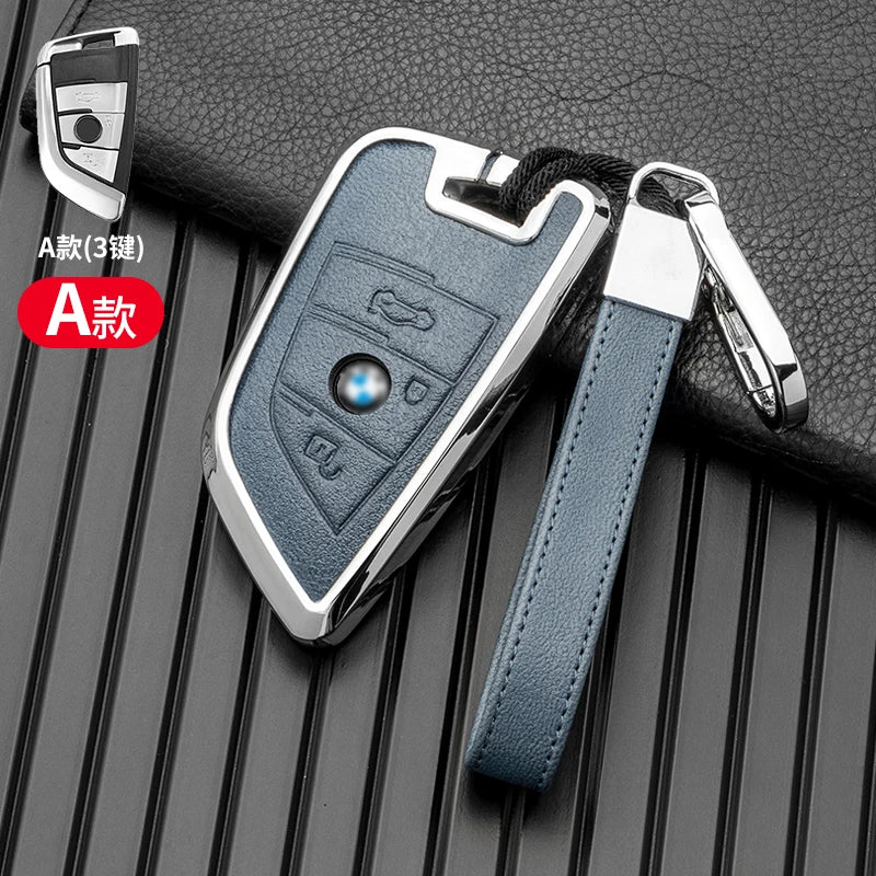 Car Key Case Cover for BMW X1 X3 X5 X6 X7 1 3 5 6 7 Series G20 G30 G11 F15 F16 G01 G02 F48 Protector Shell Accessories