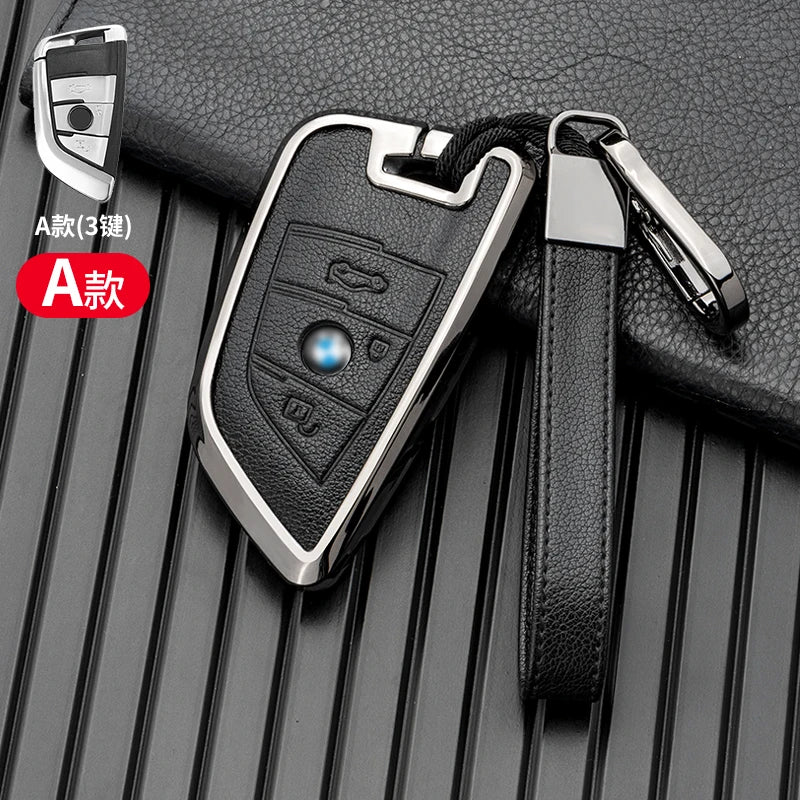 Car Key Case Cover for BMW X1 X3 X5 X6 X7 1 3 5 6 7 Series G20 G30 G11 F15 F16 G01 G02 F48 Protector Shell Accessories