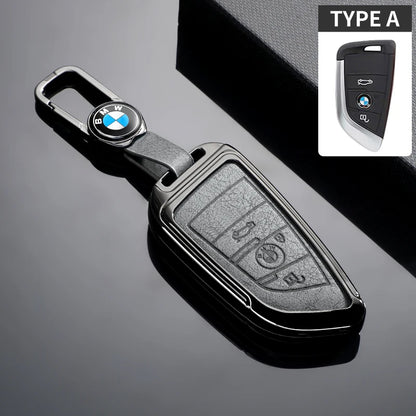 BMW Leather Car Key Case Protective Shell for BMW X1 X3 X5 X6 X7 1 3 5 6 7 Series G20 G30 G11 F15 F16 G01 G02 F48 Accessories