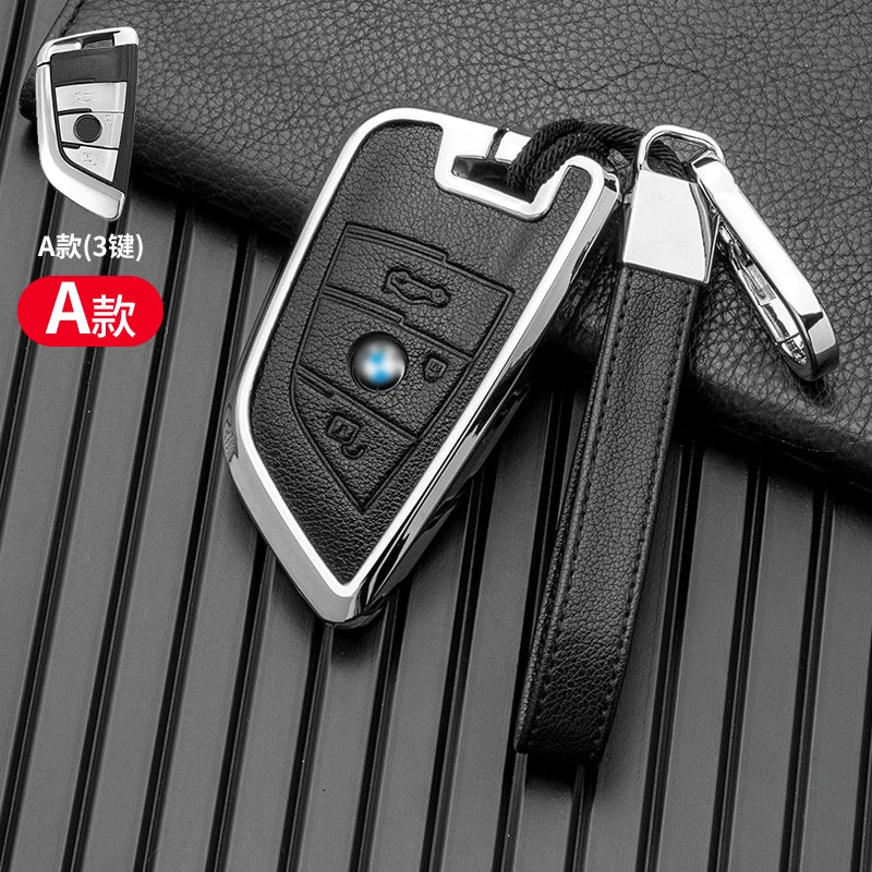 Car Key Case Cover for BMW X1 X3 X5 X6 X7 1 3 5 6 7 Series G20 G30 G11 F15 F16 G01 G02 F48 Protector Shell Accessories