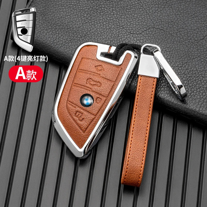Car Key Case Cover for BMW X1 X3 X5 X6 X7 1 3 5 6 7 Series G20 G30 G11 F15 F16 G01 G02 F48 Protector Shell Accessories