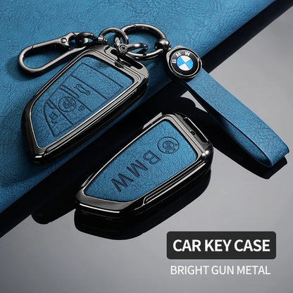 BMW Leather Car Key Case Protective Shell for BMW X1 X3 X5 X6 X7 1 3 5 6 7 Series G20 G30 G11 F15 F16 G01 G02 F48 Accessories