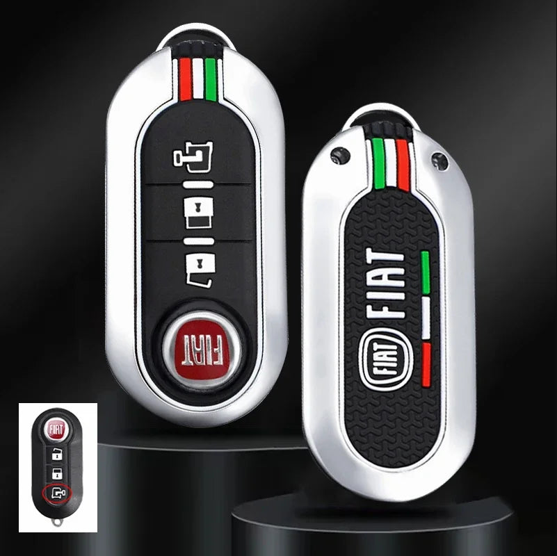 Car Remote Key Case Cover Protector Accessories Keychain Holder Shell for Fiat Ducato 500 500L Panda Grande Punto Lancia Musa