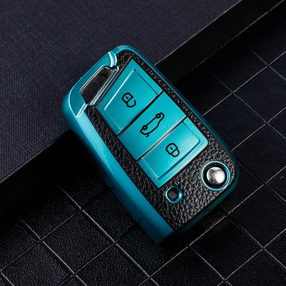 For Volkswagen VW Golf 7 MK7 Tiguan MK2 For Seat Ateca Leon FR lbiza Skoda Octavia Kodiaq Flip Key Case Cover Fob Protector