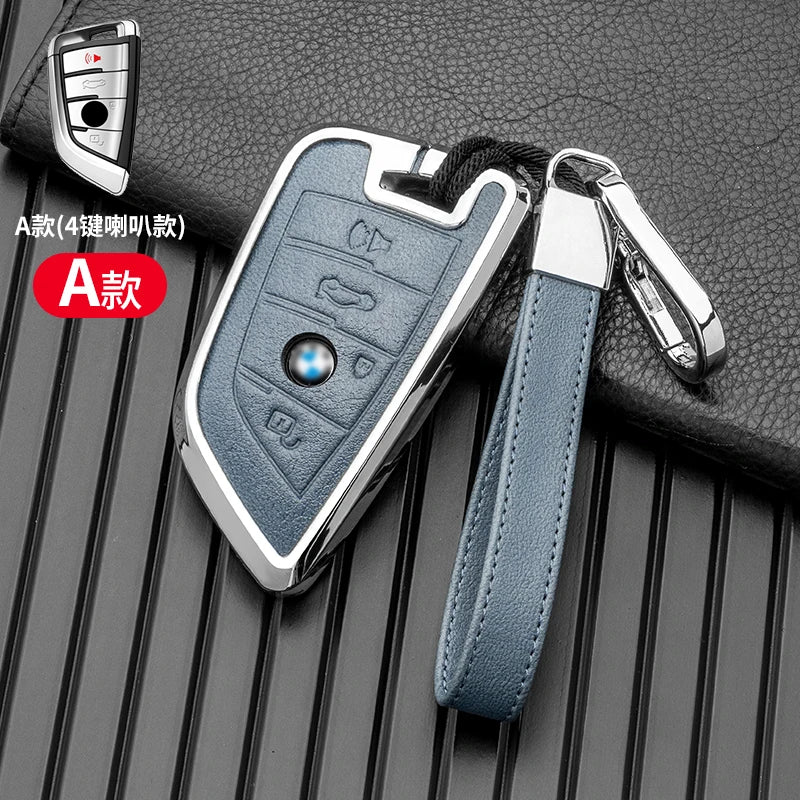 Car Key Case Cover for BMW X1 X3 X5 X6 X7 1 3 5 6 7 Series G20 G30 G11 F15 F16 G01 G02 F48 Protector Shell Accessories