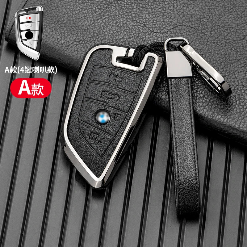 Car Key Case Cover for BMW X1 X3 X5 X6 X7 1 3 5 6 7 Series G20 G30 G11 F15 F16 G01 G02 F48 Protector Shell Accessories
