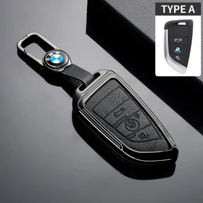 BMW Leather Car Key Case Protective Shell for BMW X1 X3 X5 X6 X7 1 3 5 6 7 Series G20 G30 G11 F15 F16 G01 G02 F48 Accessories