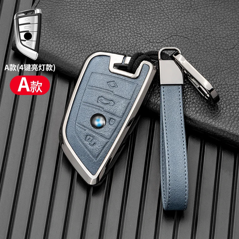Car Key Case Cover for BMW X1 X3 X5 X6 X7 1 3 5 6 7 Series G20 G30 G11 F15 F16 G01 G02 F48 Protector Shell Accessories