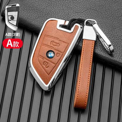 Car Key Case Cover for BMW X1 X3 X5 X6 X7 1 3 5 6 7 Series G20 G30 G11 F15 F16 G01 G02 F48 Protector Shell Accessories
